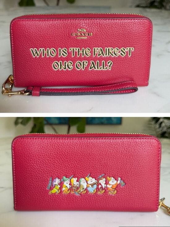 Coach Handbags - NWT Disney X Coach Long Zip Around Wallet w/Who Is The Fairest One Of All Motif